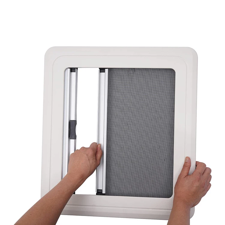 RV Camper Accessories Premium Quality 350x500mm Caravan Small Windows Dual Panel Acrylic Glass Ventilation Windows With Fly Net view 6
