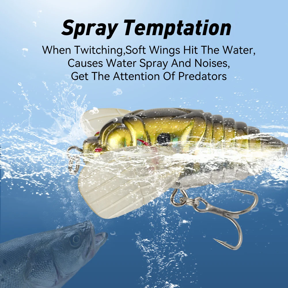 Señuelo Topwater Kingdom Cicada – Cebo duro flotante para lucio