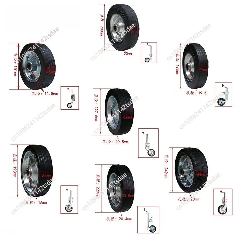 Auto repair trailer jack accessories, universal nylon rubber wheels, mobile load-bearing casters