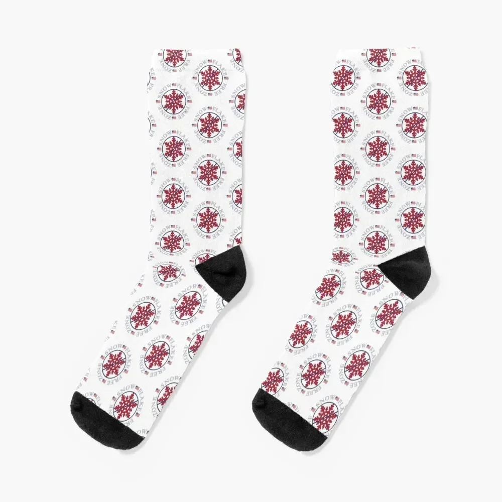 Snowflake free zone America Socks designer brand funny sock professional running Women's Socks Men's