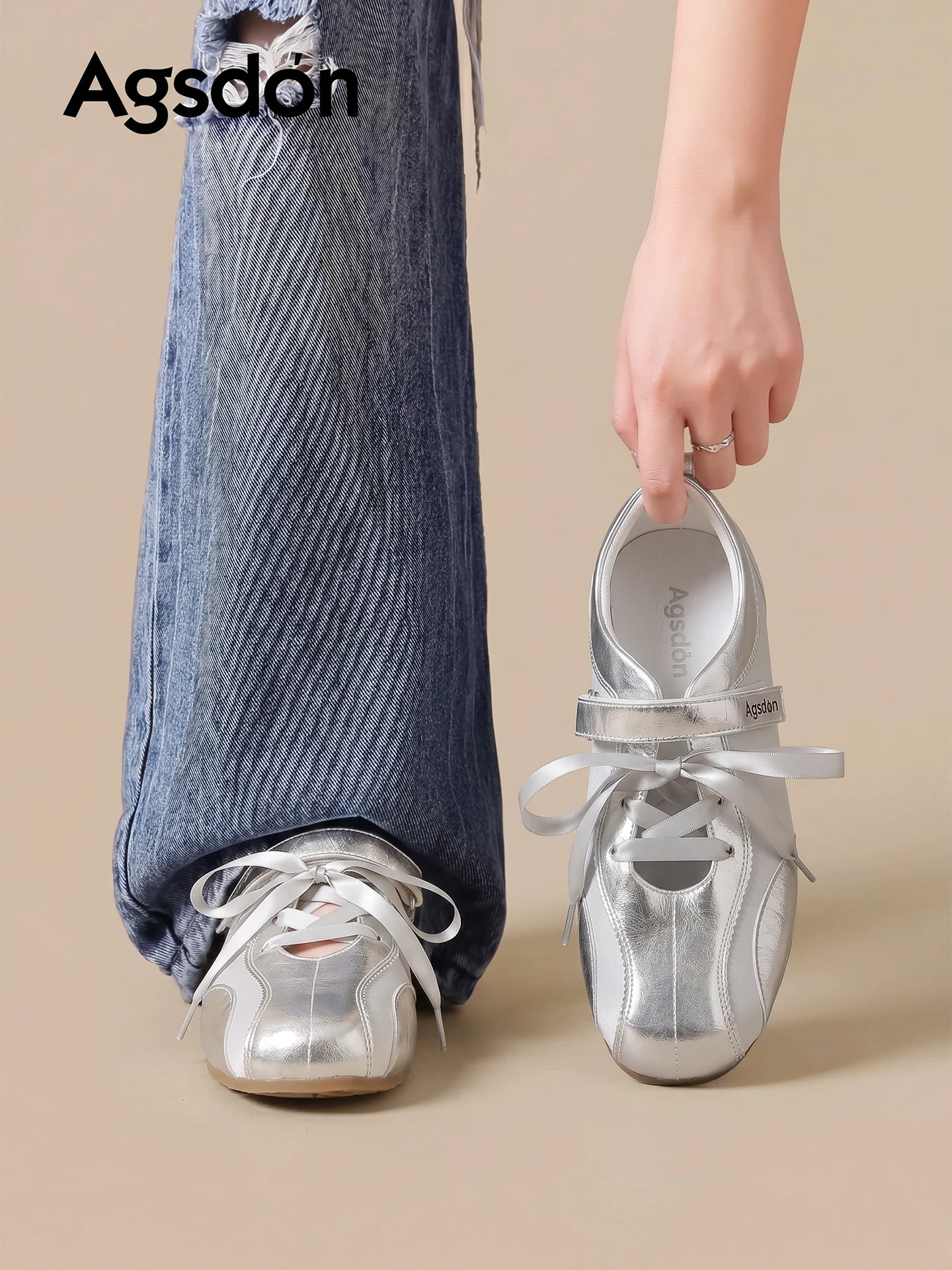 

Silver Mary Jane Sports Shoes Women's 2026 New Summer Ballet Training Beautiful Single Shoes for Skirts Lightweight Flat Heels