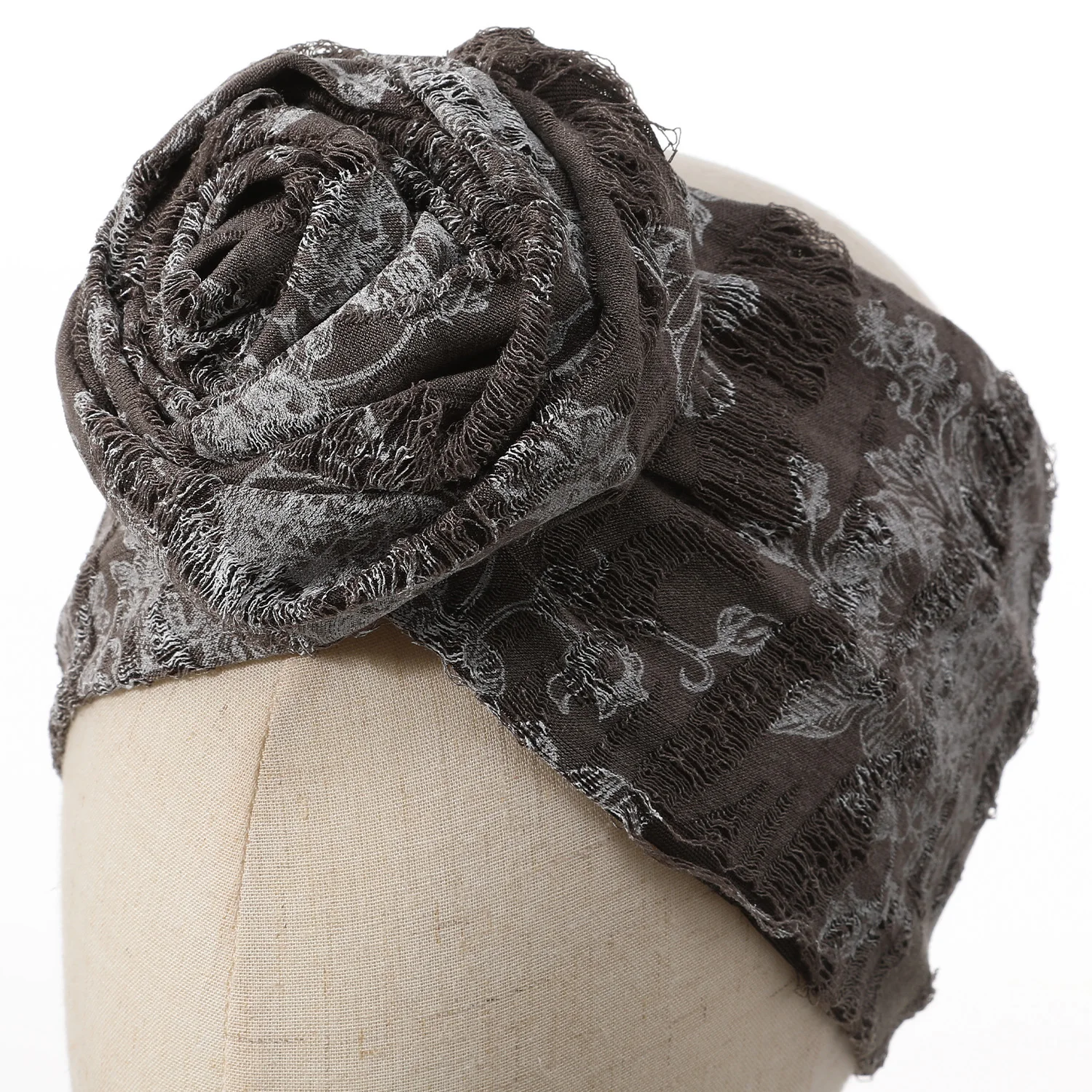 Big Flower Hairband Boho Flower Bandana Turban Wrap Women Hair Accessories African Women Elastic Headwear Chemo Headband