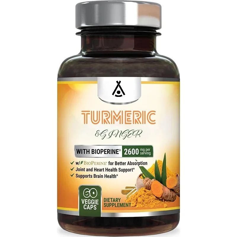 Contains Organic Turmeric, Ginger, and Black Pepper Extracts for Optimal Absorption - Natural Joint Support, 60 Capsules