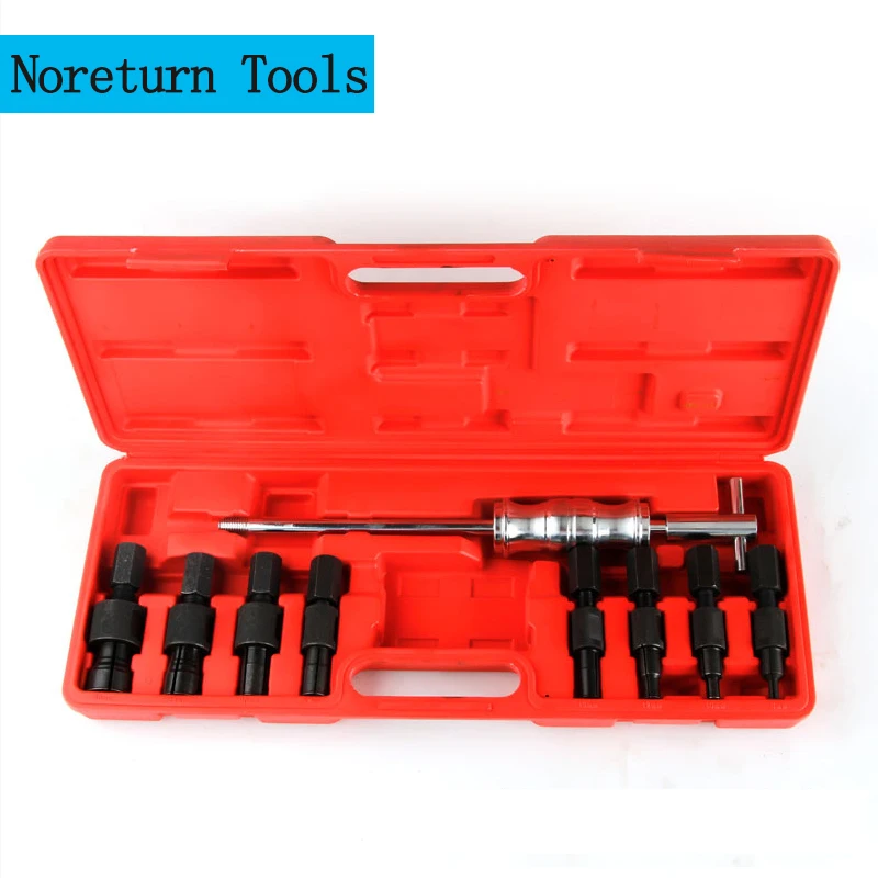 9Pcs Inner Bearing Sliding Hammer Puller Auto Repairing Inner Hole Puller Hub Bearing Removal Tool