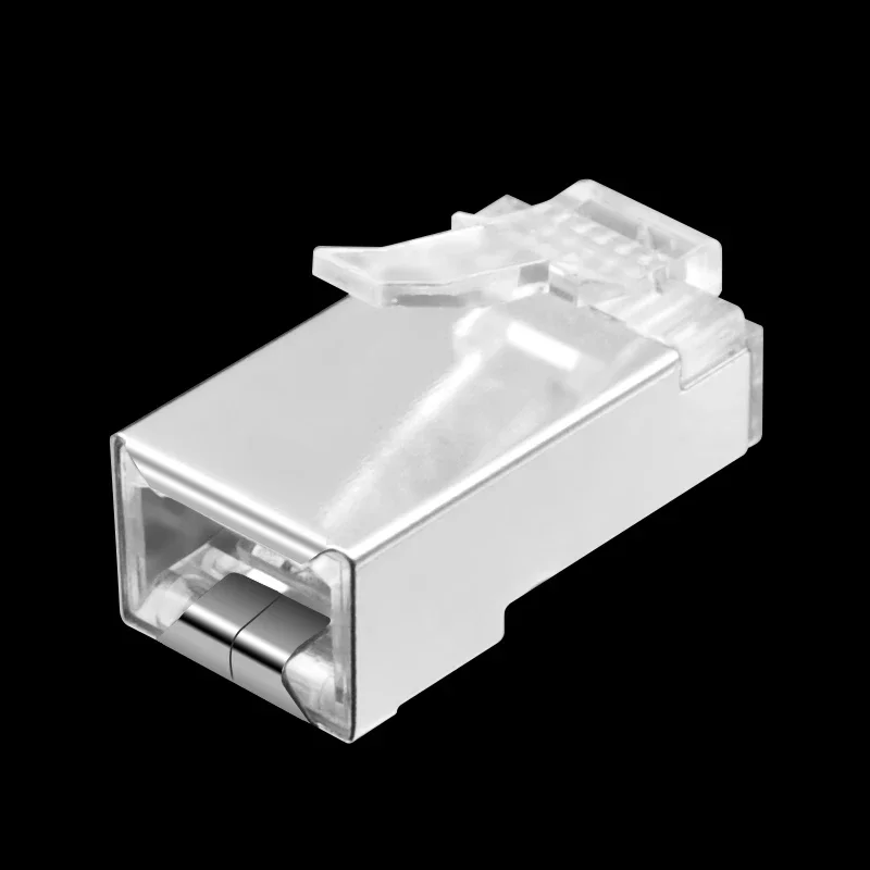 Cncob Rj45 Cat6 เชื่อมต่อเครือข่ายเส้นผ่านศูนย์กลาง 1.3 มม.,8p8c FTP Gigabit Ethernet Modular RJ-45 การเชื่อมต่อคริสตัลหัวปลั๊ก