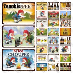 Beer Metal Sign Poster Wine Plate Vintage Plaque La Chouffe Metal Poster Wall Stickers Decorative Tin Platesign Bar Pub Decor