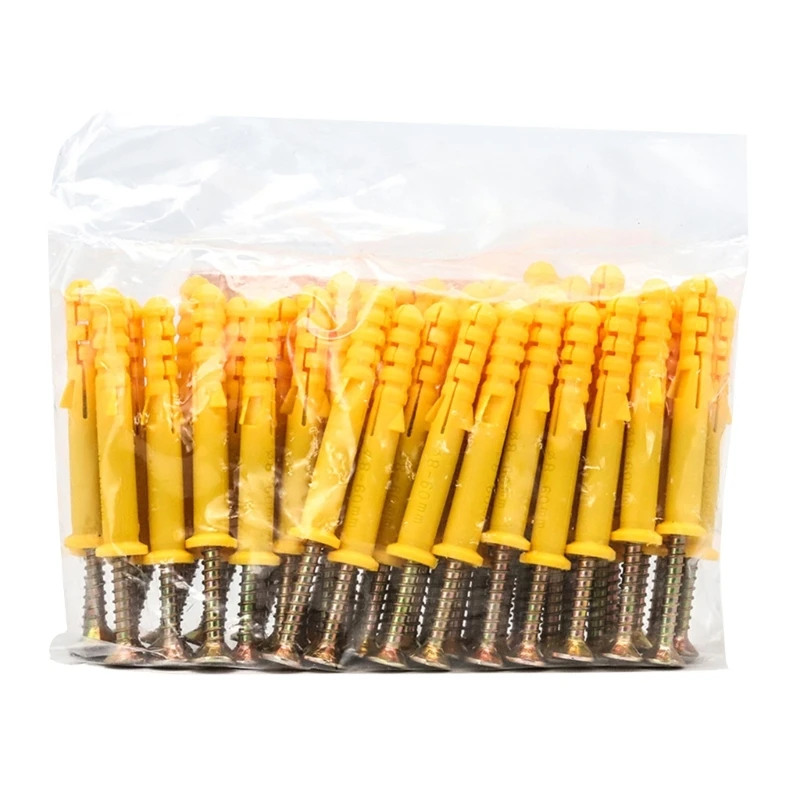 100pcs/set Small Expansion Screws Masonry Screws and Wall Plugs Durable & Reliable Anchoring Solution Simple Installs