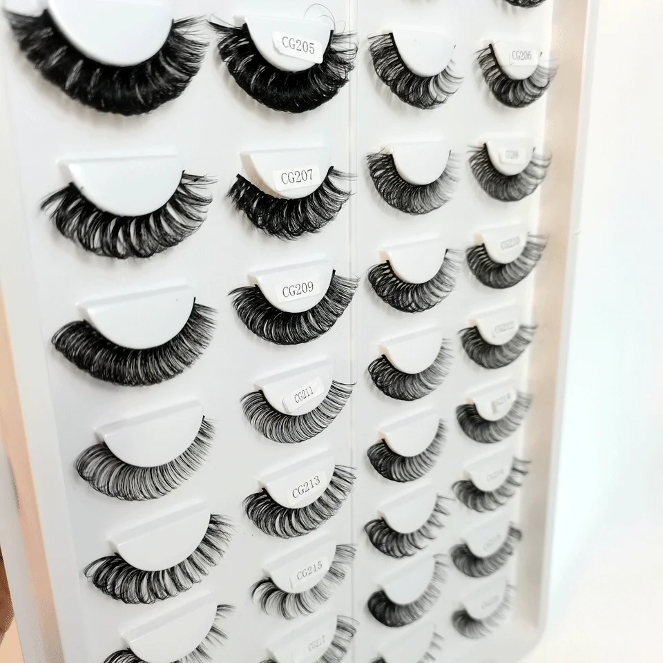 Natuurlijke Piekerig Wimpers Bulk Groothandel Wreedheid Gratis Faux Cils Korte Russische Strip Lashes Make Fake Wimpers