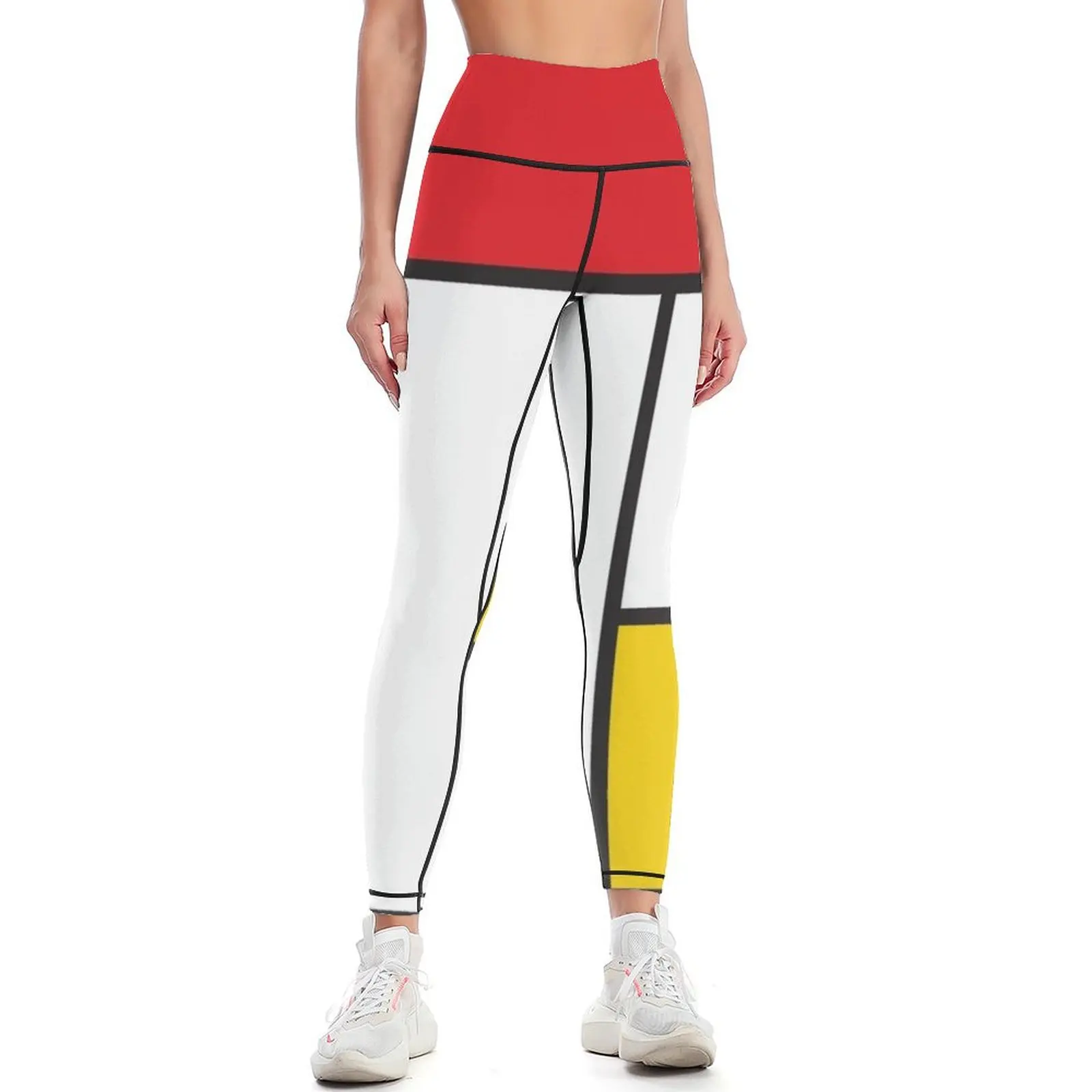 In the Style of Mondrian Leggings sporty woman gym Women's trousers Womens Leggings