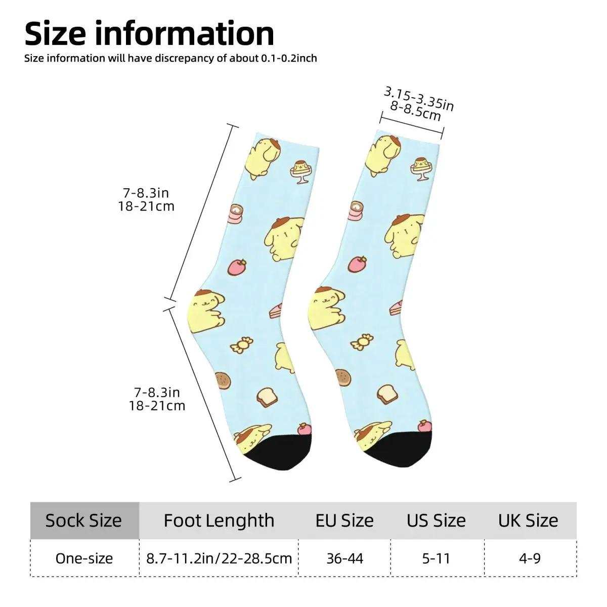 Chaussettes Pom Pom Purin coordonnantes pour hommes, bas de mode, chaussettes d'escalade, design doux moyen, automne