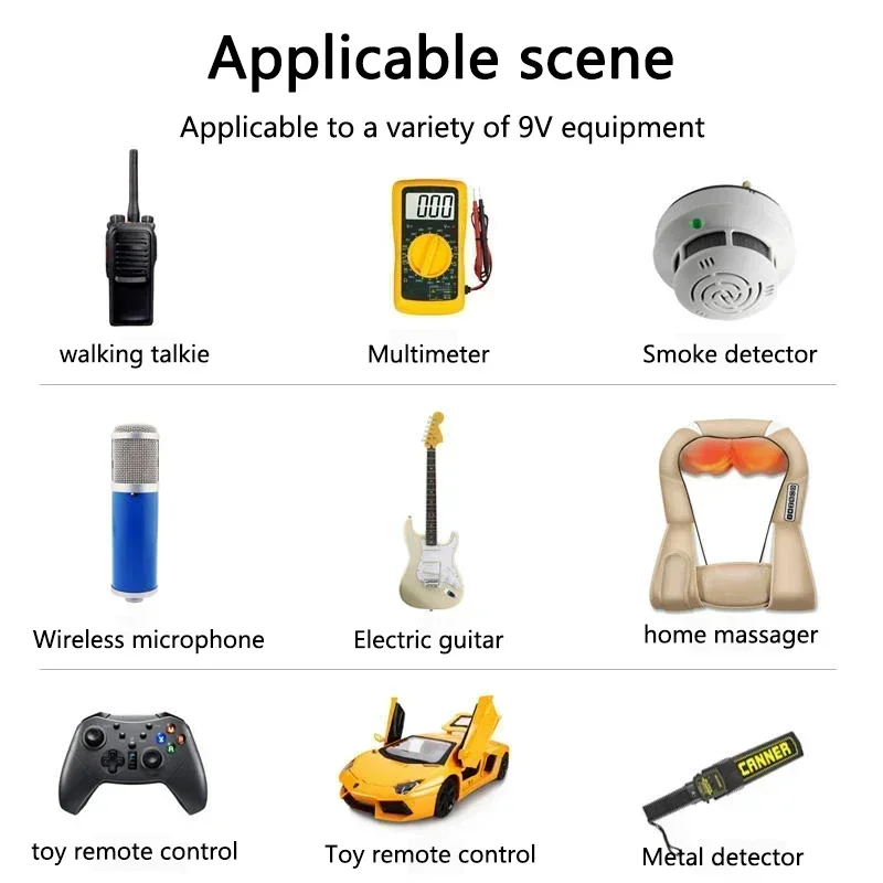 Purfield-充電式リチウム電池9ボルト,1000mAh,USB Type-c,6f22,9 v