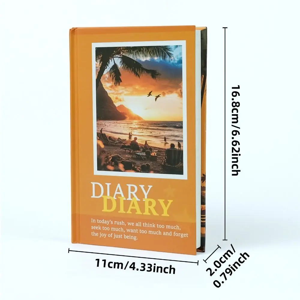 98 sheets Beach Agreement Theme Notebook Creative Thick Paper Diary notebook romantic Multifunction Diary Handbooks Stationery