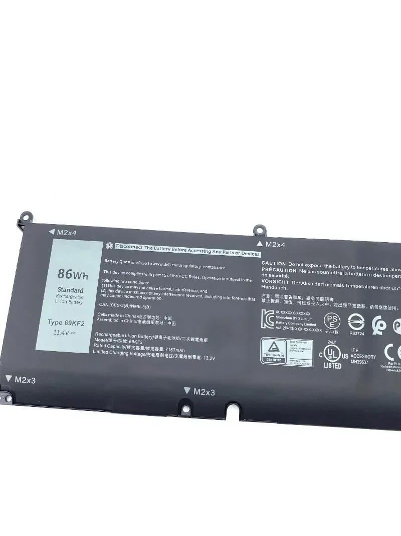 SWZY Laptop Battery for DELL XPS 15 9500 9510 9520 9530 Precision 5550 5560 G15 5510 5511 5520 5515  G7 15 7500 P91F P87F 69KF2