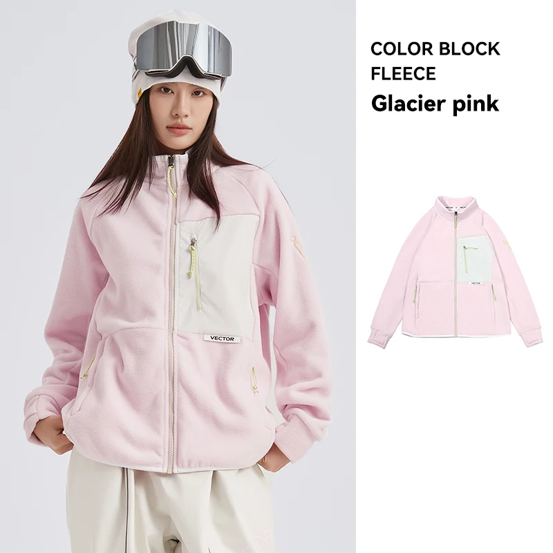 Chaqueta de lana de VECTOR para mujer, abrigos cálidos para hombre, Sudadera de manga de contraste, abrigos de Color para exteriores, otoño e