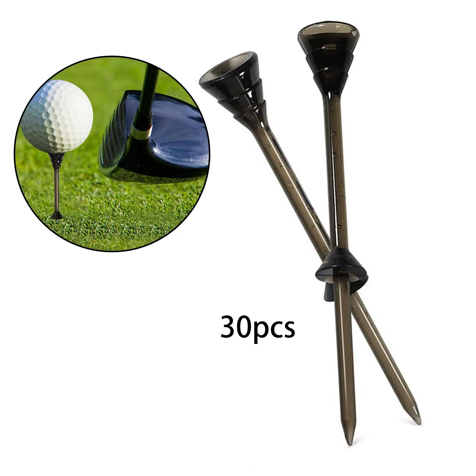 30Pcs Golf Club Tees Lange 83mm Zubehör Training Unzerbrechlich Ausbildung Praxis Professionelle Anfänger Stabile Golf Unten Tees