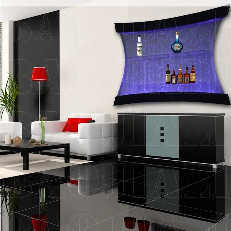 Customized. home, restaurant hotel modern led light up wall mounted bubble display shelf