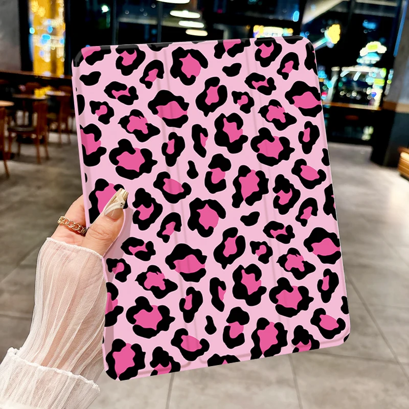 

Keep smile Pink leopard TABLET CASE FOR iPad pro 10/11-Inch 2020/6th/7th /8th /Air 3rd/Air 4th/9th gen/Air 5th Gen 2022/Air 11