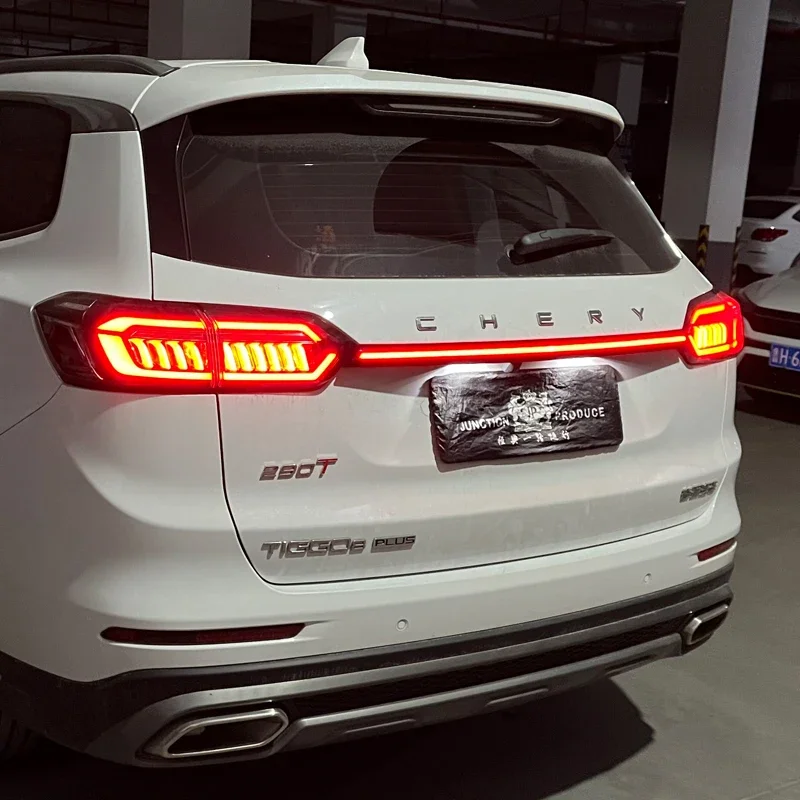 LED Rear Trunk for Chery Tiggo 8 Pro 2021 2022 2023 2024 LED Rear Trunk Lid Through Tail Light  8 Plus Brake Driving Rear Lamp