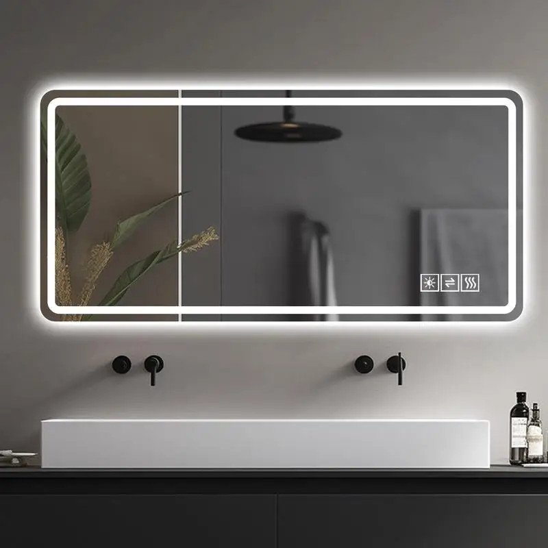 

28" x 60" LED Bathroom Mirror, Dimmable & Anti-Fog, Shatterproof Glass, Ideal for Wall Décor, Makeup & Shaving
