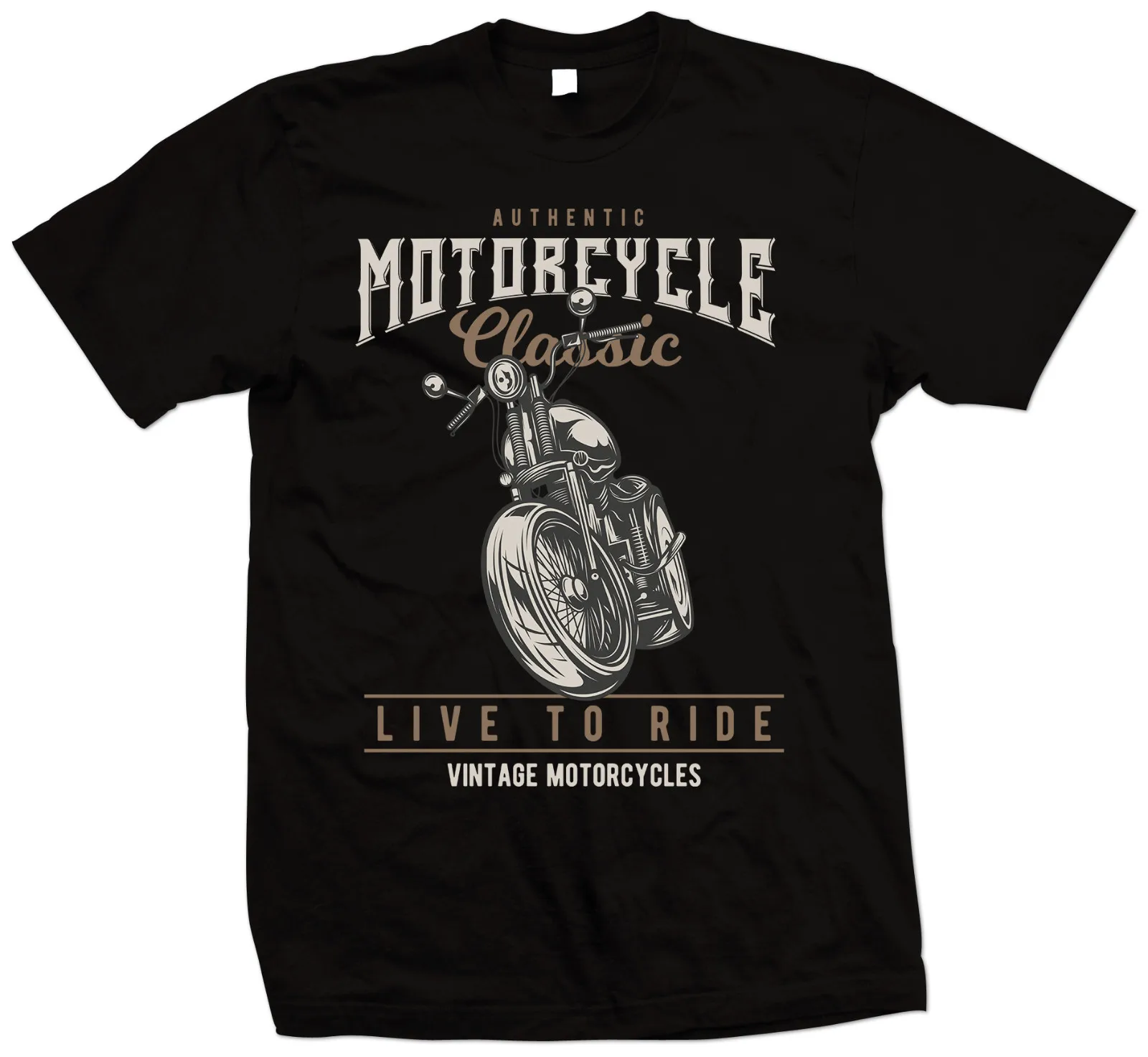 

Classic Motorcycle Live To Ride T Shirt - Vintage Motorbike Shirt, Biker T Shirt