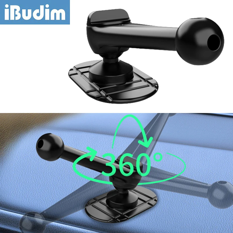 

iBudim 17mm Ball Head Glue Sticker Base for Car Dashboard Cellphone Stand Universal Car Phone Holder GPS Bracket Accessories