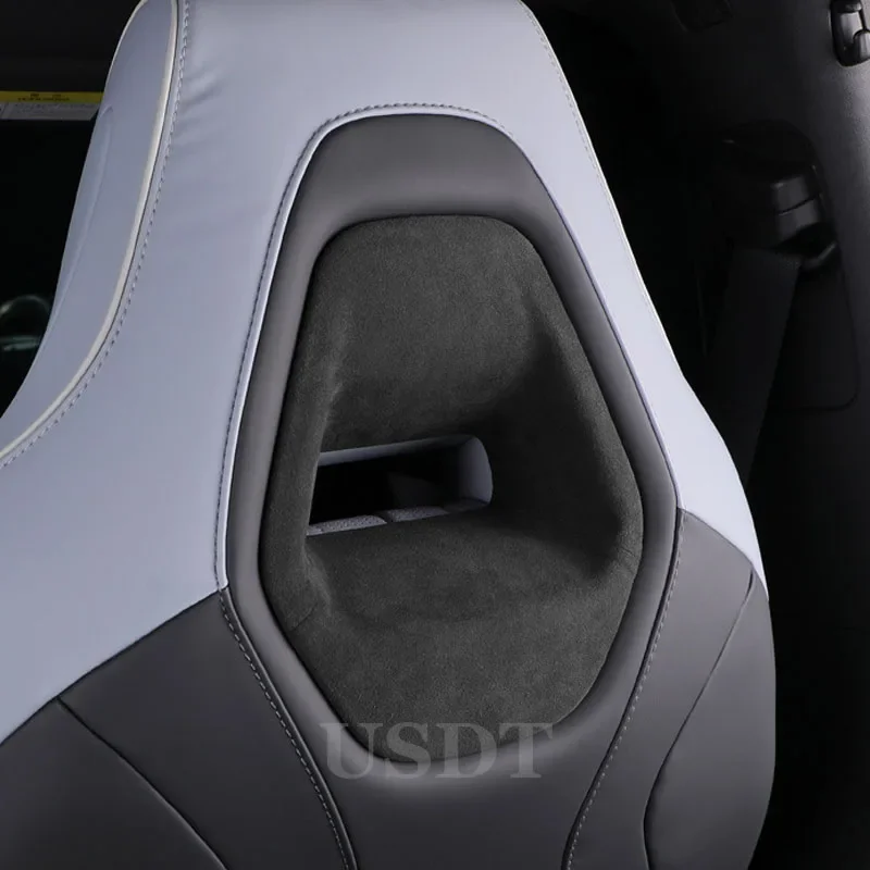 

For BYD Seal 2022 2023 2024 2025 Made of Alcantara Suede Car Seat Pillow Back Headrest Hole Cover