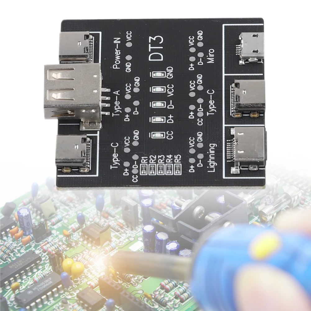 DT3 USB Cable Tester USB Type-C Date Cable On-Off Detection Data Cable Inspection Board USB Cable Checker for iOS Android - view 2
