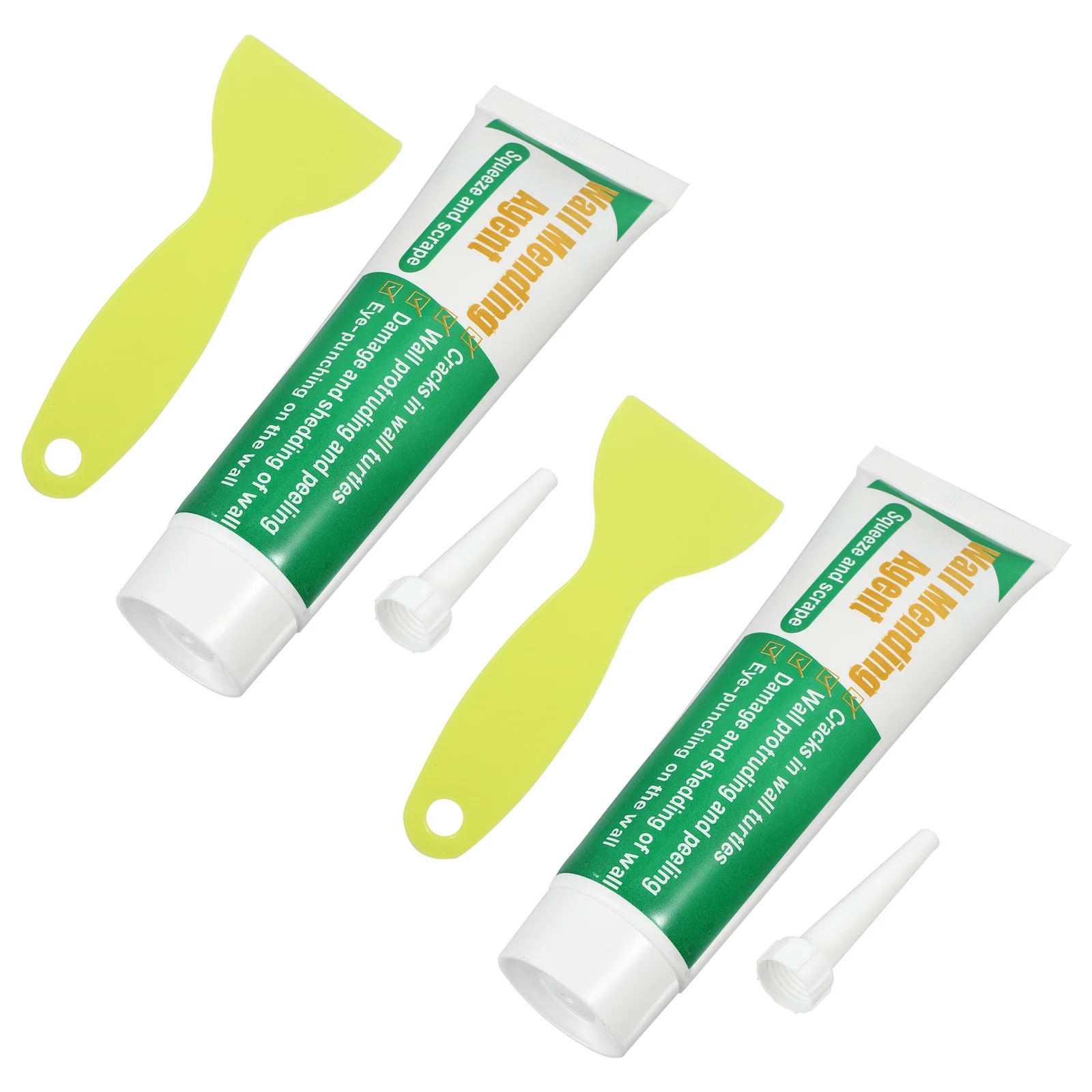 

2 set Wall Repair Paste Kit For Cracks Holes Graffiti Stain Fill Patch Plaster With Scraper Tool Walls Peeling Repair Paste