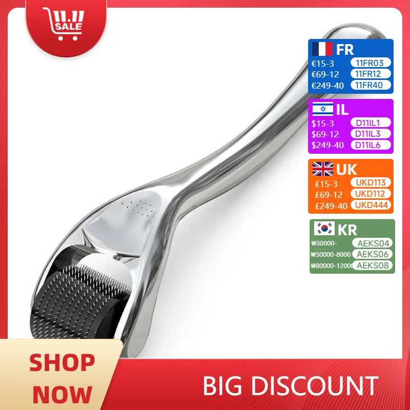 

540 Micro Roller 0.25mm Titanium Alloy Micro Needle Derma Roller for Skin Rejuvenation, Hair Growth and Freckle Removal