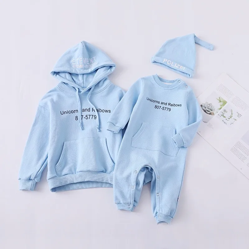 

Winter Baby Girl Boy Thicken Warm Sweater Baby Warm Bodysuit Brother Sister Long-sleeved Hoody Outfit