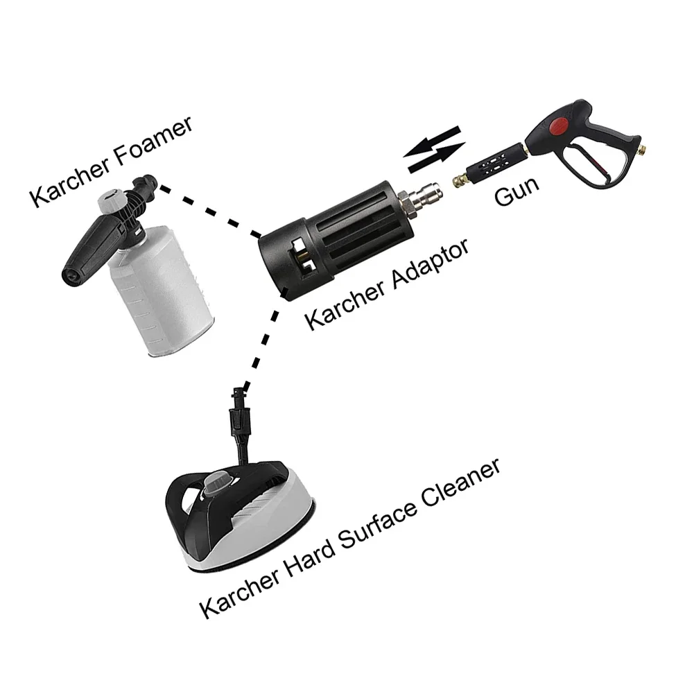

Pressure Washer Adapter for 1/4in Quick Connect Compatible with T Shaped Fittings for K Series Pressure Washers