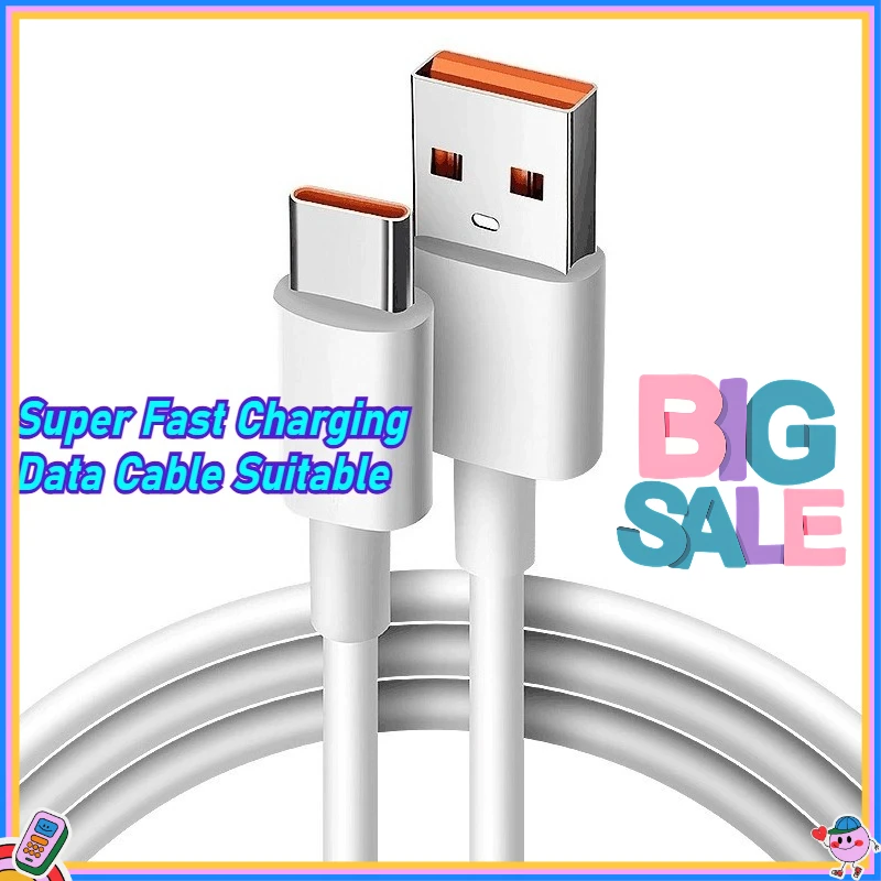 

Супербыстрый кабель для зарядки и передачи данных, совместимый с Huawei, Xiaomi, Honor, TYPE C, для быстрой зарядки мобильных телефонов, 66W.