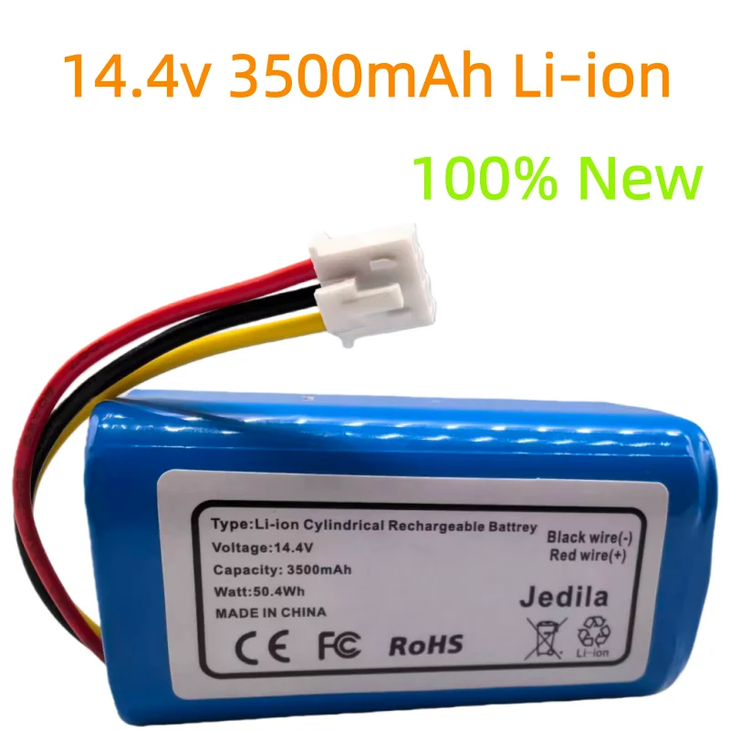 New14.4v 3500mAh Original Lithium-ion Battery Side Brushed HEPA Filter, Suitable for ABIR X5 X6 X8 R20 Robot Vacuum Cleaner