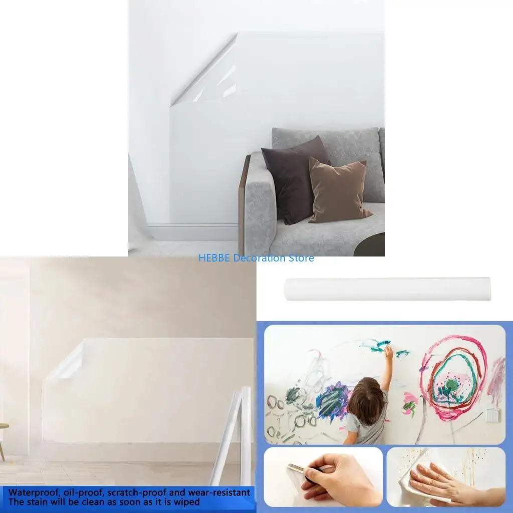 B0KC Wall Protective Film Transparent Plastic Contact Paper for Scratch Resistance