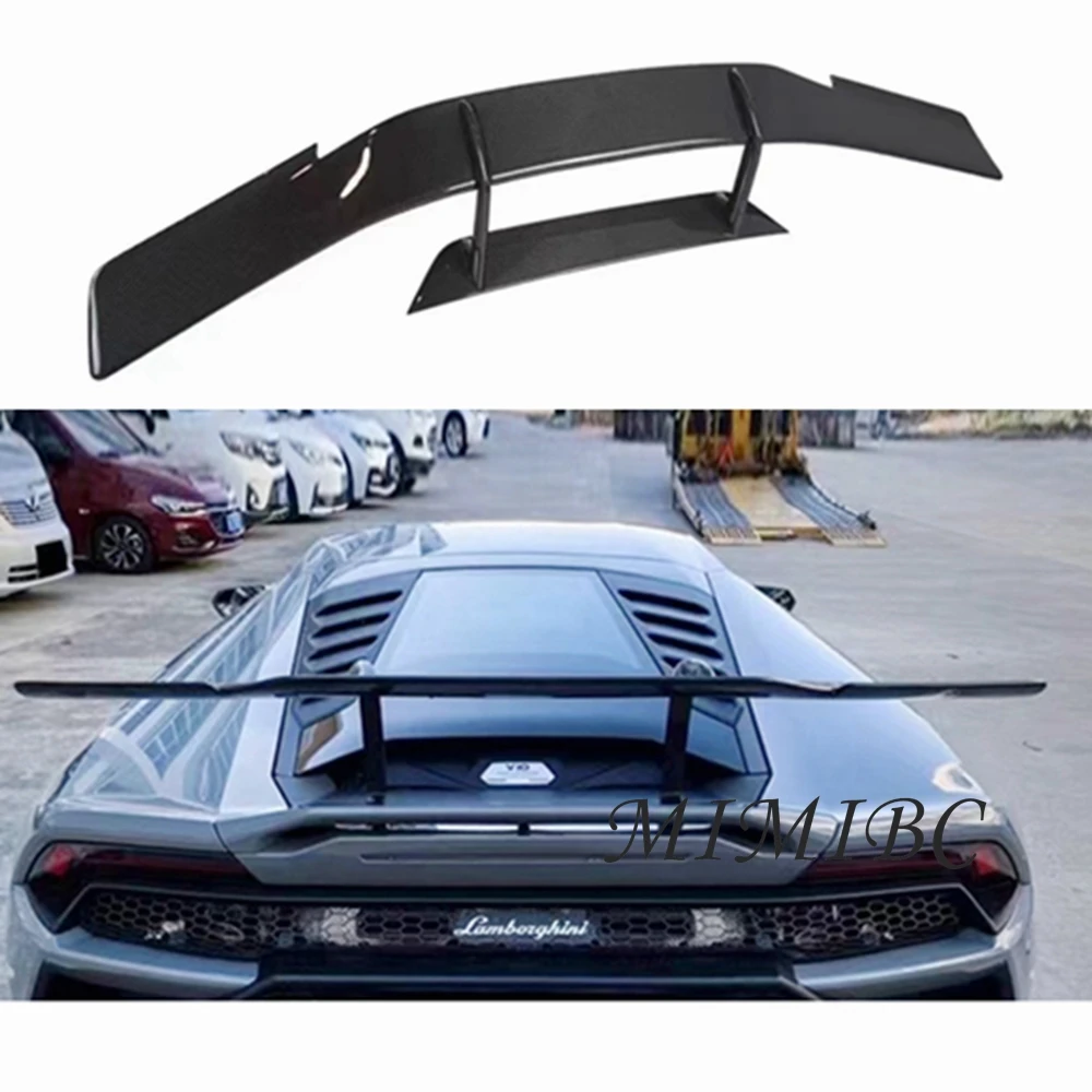 

Real Carbon Fiber Rear Trunk Duck Spoiler Wing For Lamborghini Huracan LP580 LP610 FRP P Style Rear Trunk Spoiler FRP