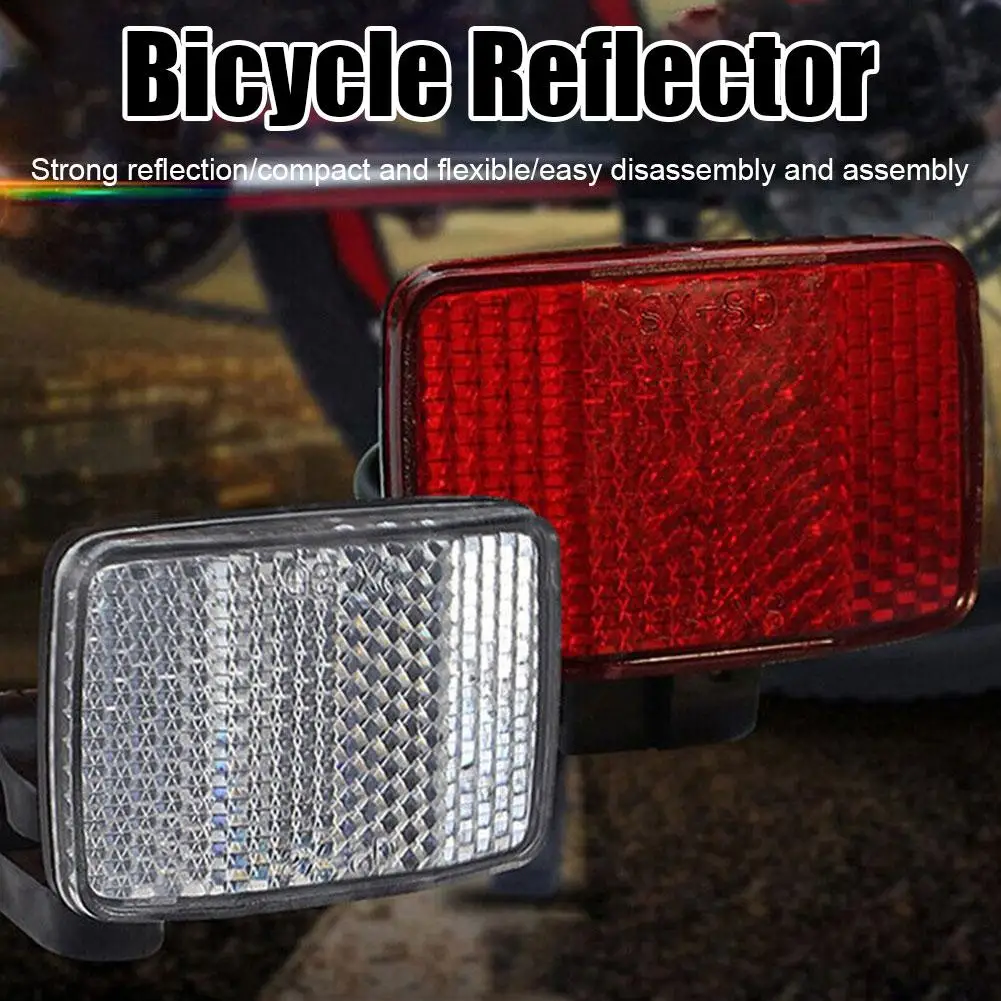 Bicycle Front And Rear Reflector Night Shelf Reflector Night Riding Spoke Lights, Reflective Taillights