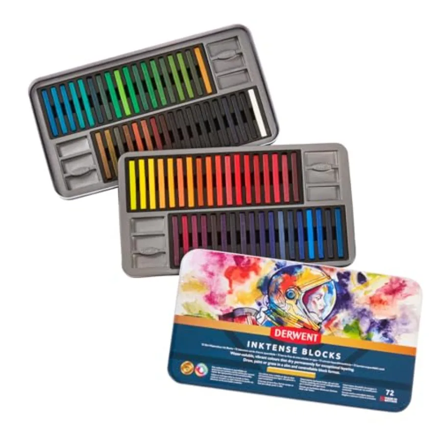 

Набор акварельных блоков Inktense, 72 штуки, 8 мм, мягкая текстура, водорастворимые, идеально подходят для акварельной живописи, раскрашивания, рукоделия и рисования.