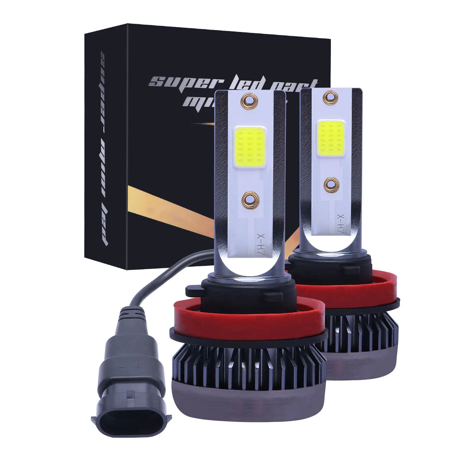

New LED H11 H8 H4 H9 H7 Car Headlight 20000LM COB Chip LED H1 9005 HB3 9006 HB4 80W 6000K Lamp Bulb Turbo Fog Light 12V 24V