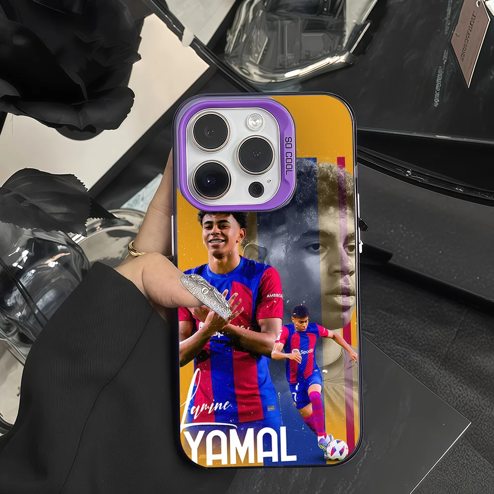 เคสโทรศัพท์ลายดาวฟุตบอล สำหรับ Samsung S25 S24 S23 A07 A17 A06 4G 5G ป้องกันแบบ IMD สีสันสดใส ลาย L-lamine Y-yamal