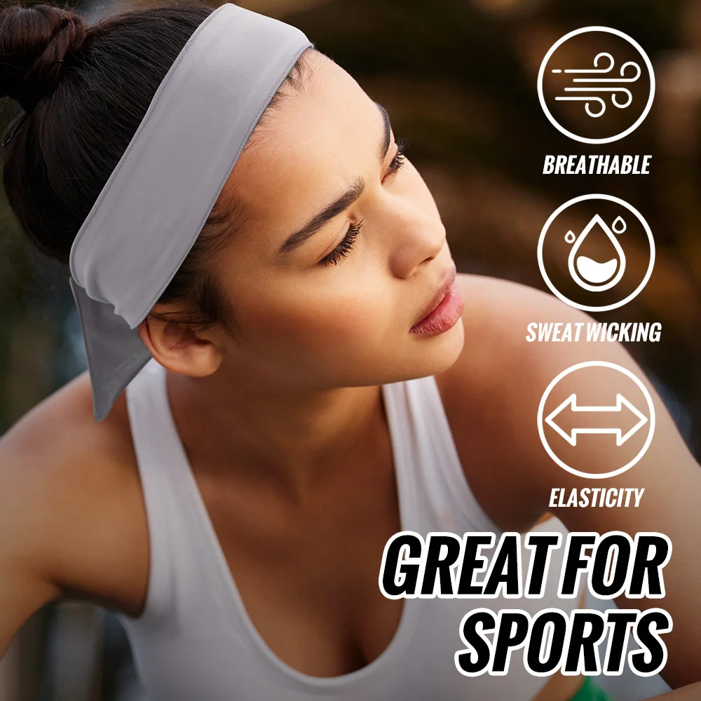 WRELS Color Elastic Sports Sweatband Quick Dry Sweatbands Moisture Wicking Non-Slip Headband Women Men Outdoor Sport Hair Band