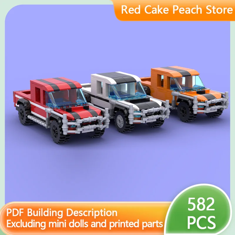 

Модель городской автомобиль MOC, строительные кирпичи, пикап, пакет автомобиля, модульная технология, детские праздничные подарки, сборка игрушек, костюм