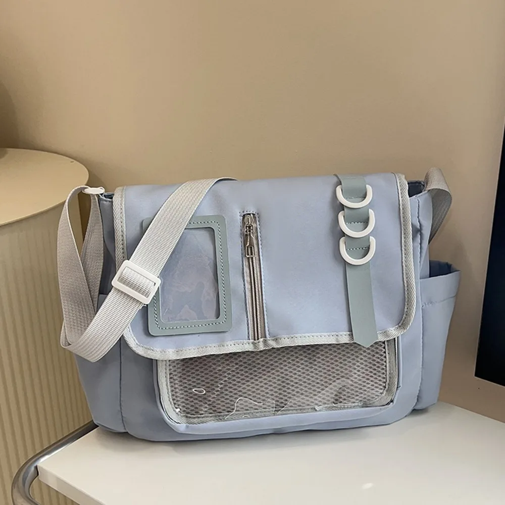 

Zipper Bag Solid Color Itabag Cotton Doll Bag Idol Merchandise Storage Transparent Bags Nylon Wallet Shoulder Bag Storage Bag