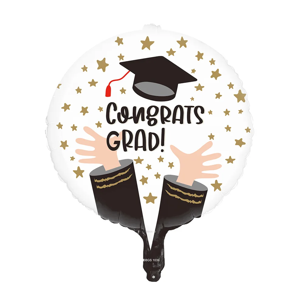 بالون فيلم ألومنيوم للتخرج مقاس 18 بوصة يهنئة لحفلات التخرج وحفلات التخرج