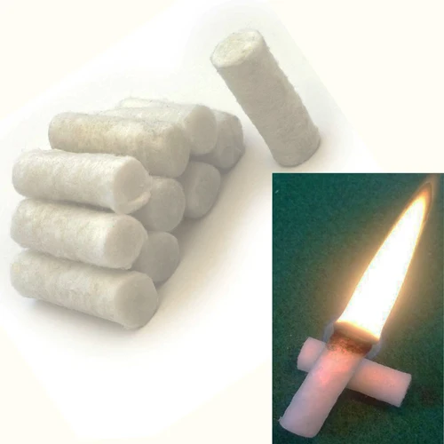 Imagen 1 del producto Mini arrancador de fuego portátil para exteriores, accesorios prácticos impermeables para supervivencia y acampada, núcleo de algodón, 20 Uds.