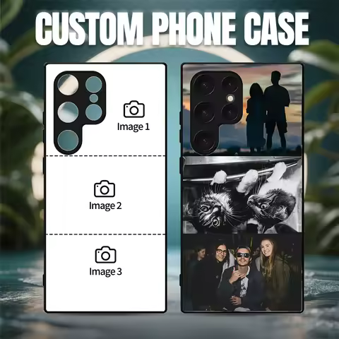For Samsung Galaxy A55 A54 A53 A52 Case A35 34 S25 S24 S23 S22 S21 S20 Ultra Plus FE DIY Photo Customized Black Frosted Cases