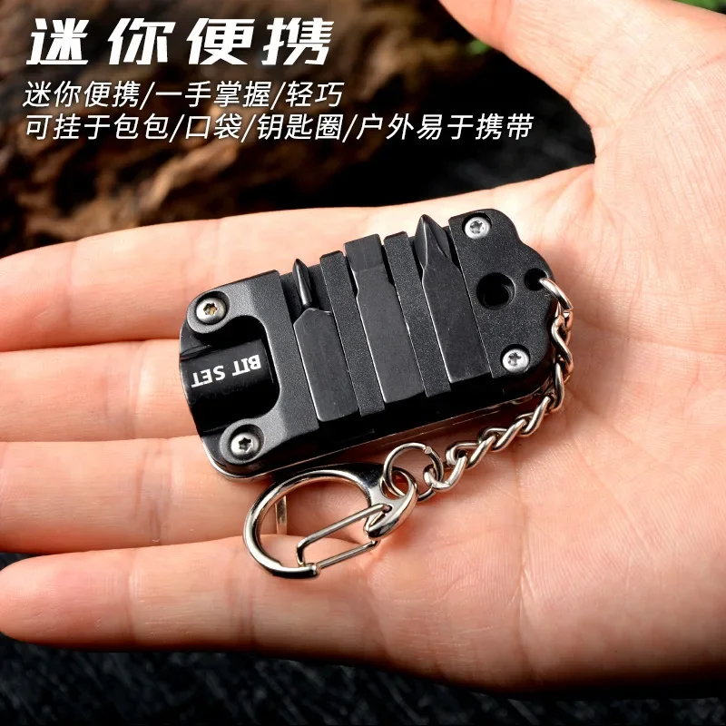 Outdoor travel key knife steel forging, portable camping multi-function folding knife key ring