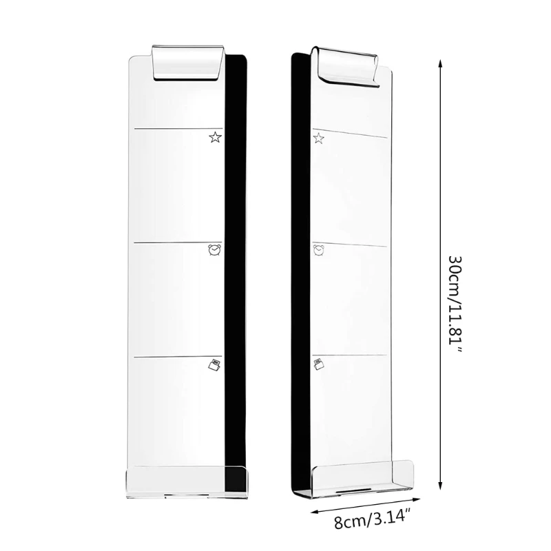 2 CHIẾC (Trái & Phải) Acrylic Màn Hình Bảng Ghi Nhớ Màn Hình Trong Suốt Giấy Dán Bảng Làm Danh Sách Lịch Trình Thời Khóa Biểu