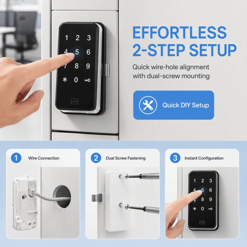 Convenient Zinc Alloy Coded Lock Keyless Code Unlock Digit Code Combination Cam Lock Cabinet Coded Lock Tool Box
