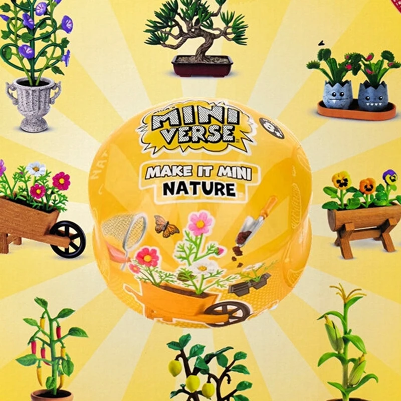 Image of Original MGA Miniverse Make It Mini Natur-Serie 3 DIY Miniatur-Pflanzen Blindbox Grünpflanze im Topf Anime-Figur Puppenhaus-Szene