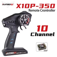 DumboRC X10P-350 10 Channels Multifunction Remote Controller Transmitter with 10F Receiver for RC Model Car Crawler Buggy Ship